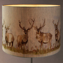 Voyage Moreland Stags Drum Shade, Natural